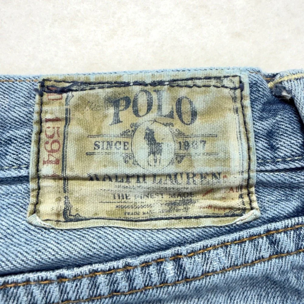 VTG Y2K Polo Ralph Lauren Classic Fit 34x30 Light Wash Denim Men's Jeans Cotton